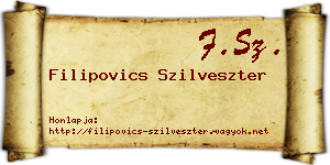 Filipovics Szilveszter névjegykártya